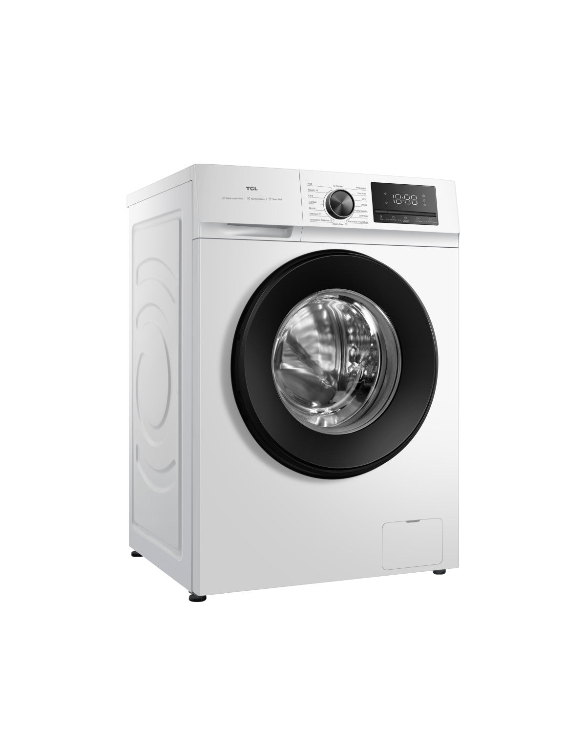 TCL FF1224WA2IT. Lavatrice a Carica Frontale 8 kg – Classe A, 1400 giri, Motore Digital Inverter e Programmi Steam