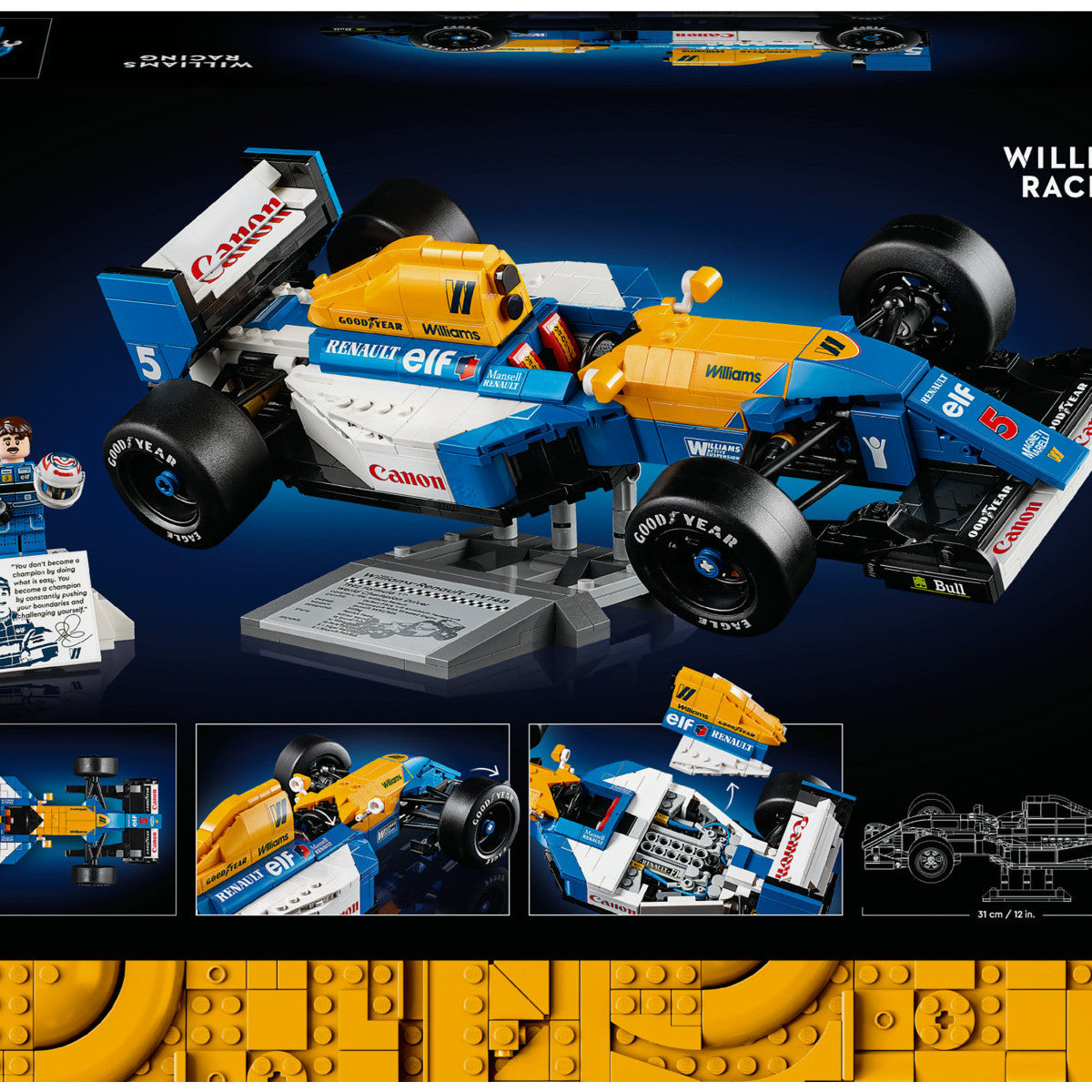 Lego Icons 10353 Williams Racing FW14B con Nigel Mansell