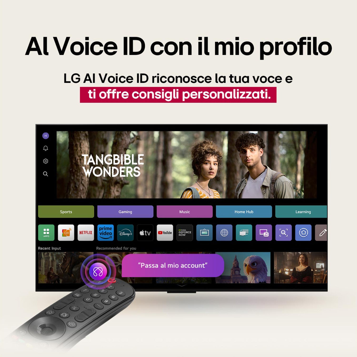 LG NanoCell AI 55NANO81A6A TV Serie NANO81 55 pollici 4K, α7 Gen8, HDR10, 20W, 3 HDMI con Game Optimizer, Smart TV WebOS 25