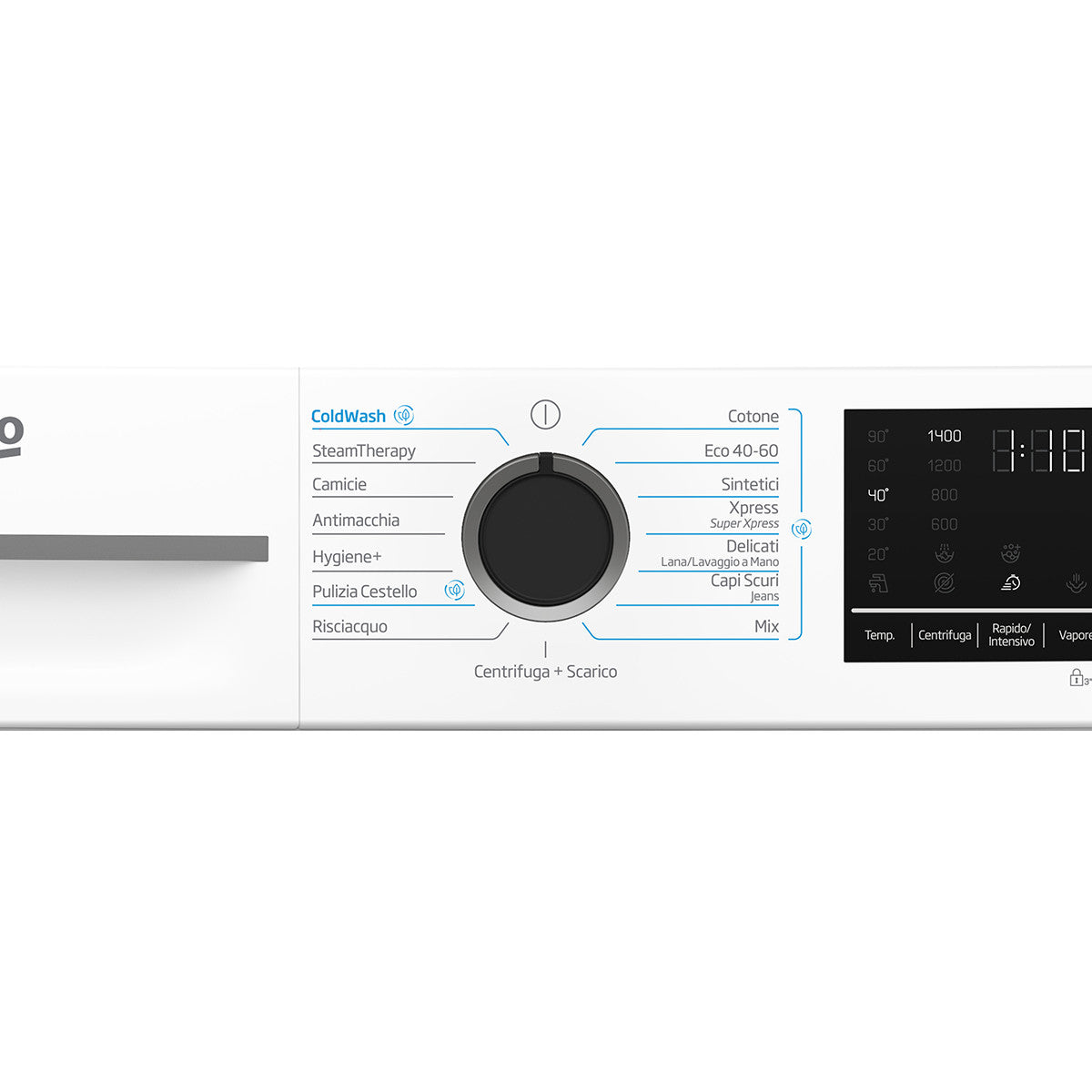Beko b300 BMW10149DB: Lavatrice 10kg, classe A-30 , 1400giri,VApore