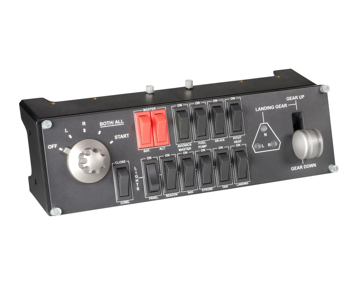 Logitech G Flight Switch Panel Nero, Rosso, Argento USB 2.0 Simulazione di Volo Analogico/Digitale PC