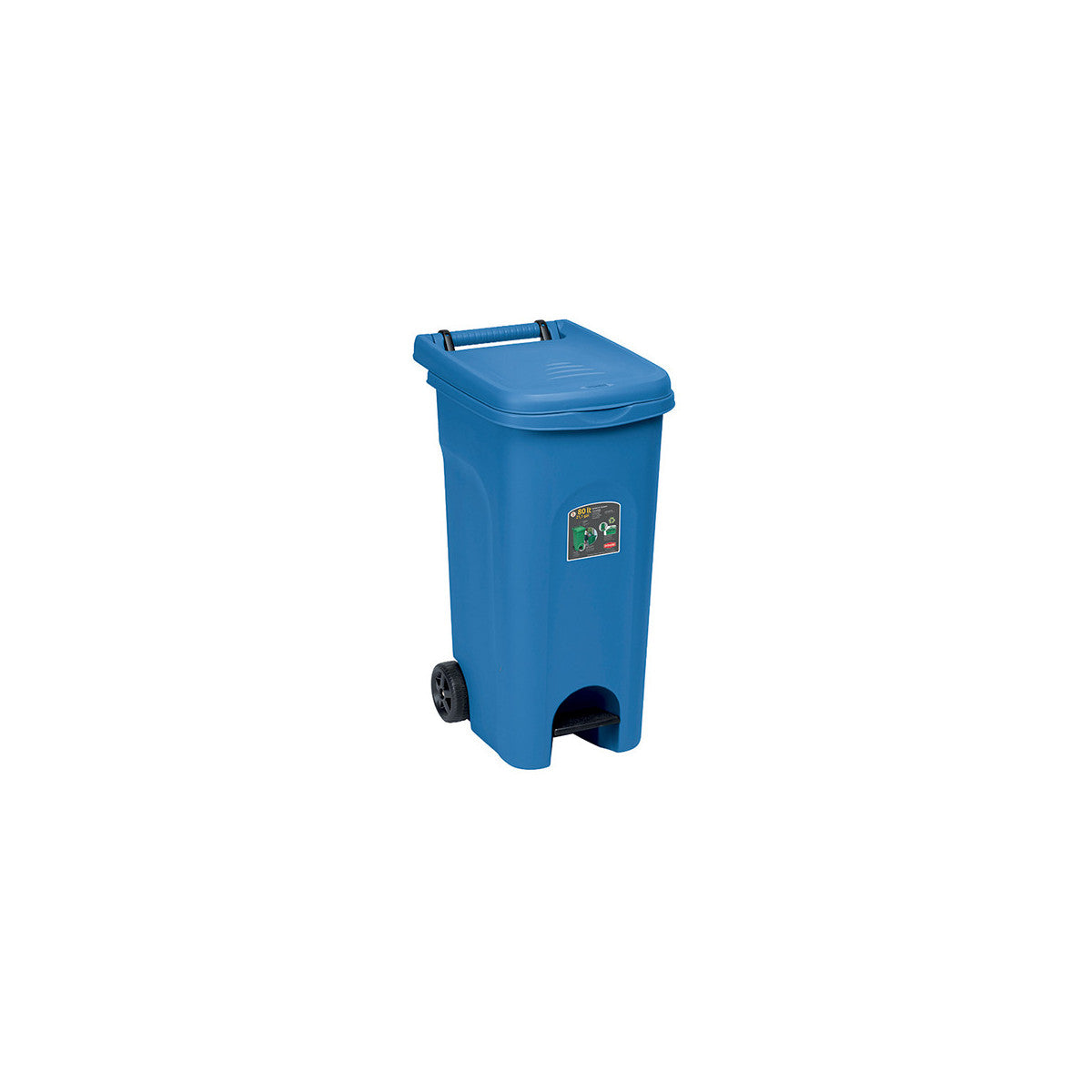 Stefanplast Urban Eco System Bidone Carrellato 80 Lt Con Pedale Blu