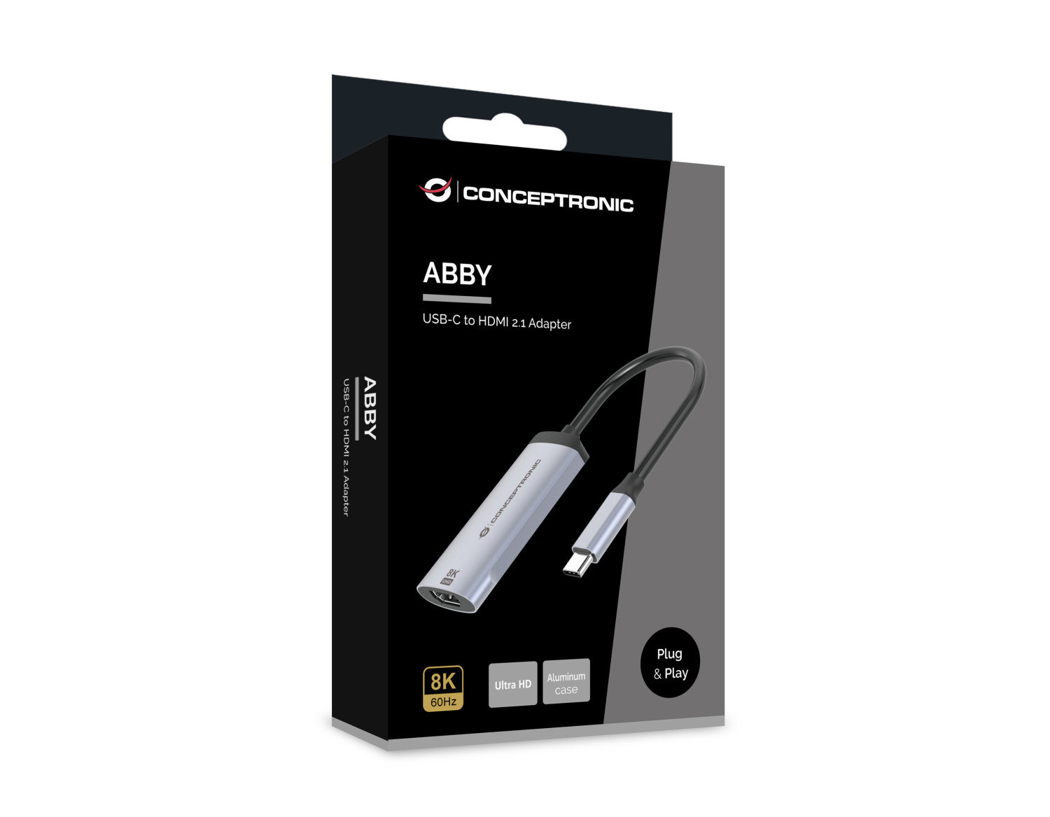 Conceptronic ABBY23G adattatore grafico USB 7680 x 4320 Pixel Argento