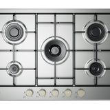 De'Longhi YLG 75 F Piano Cottura a Gas da Incasso 5 Fuochi 75 cm Acciaio Inox
