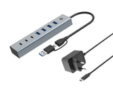Conceptronic HUBBIES20GP hub di interfaccia USB 3.2 Gen 1 (3.1 Gen 1) Type-C 5000 Mbit/s Grigio
