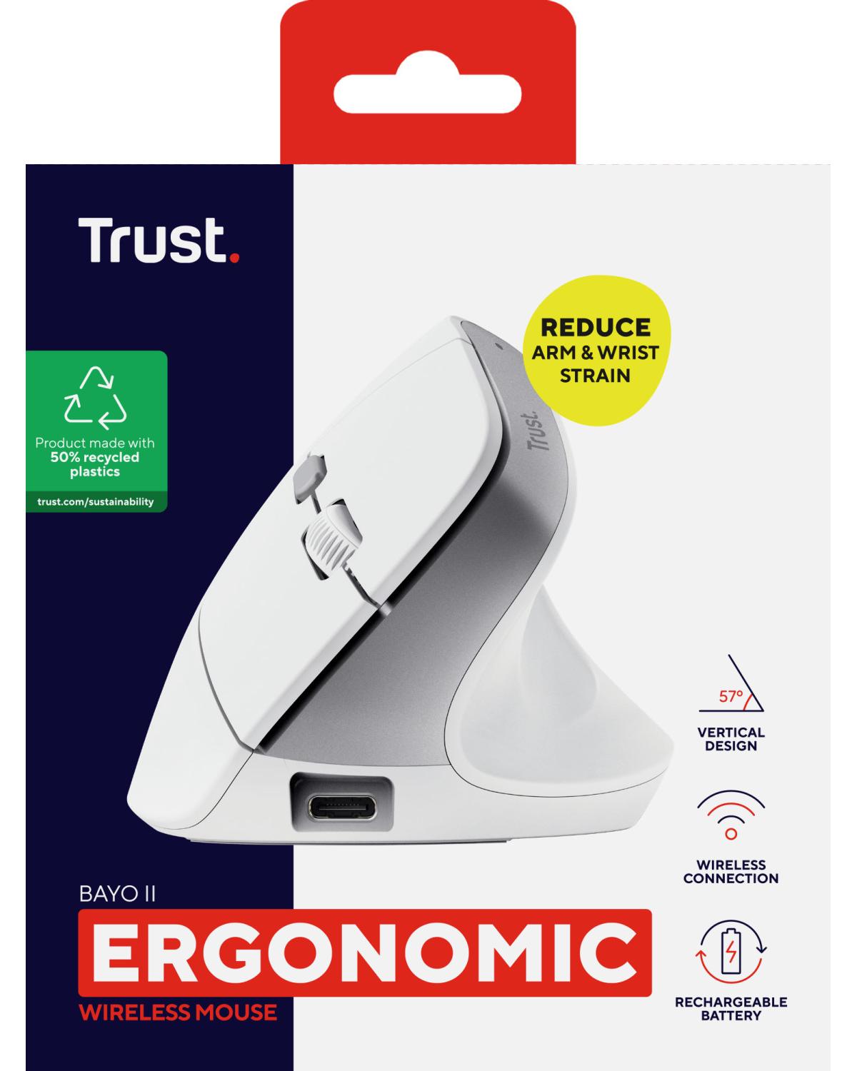 Trust Bayo II mouse Ufficio Mano destra RF Wireless Ottico 2400 DPI