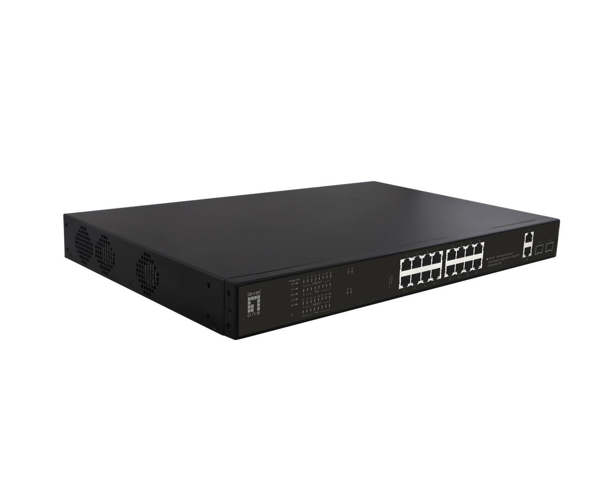 LevelOne GEP-2021 switch di rete Non gestito Gigabit Ethernet (10/100/1000) Supporto Power over Ethernet (PoE) 1U Nero