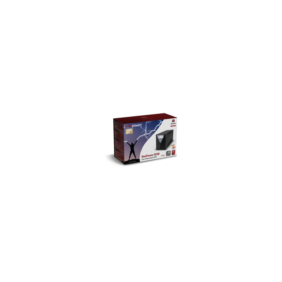 Atlantis Land OnePower S120 gruppo di continuità (UPS) A linea interattiva 1 kVA 500 W 4 presa(e) AC