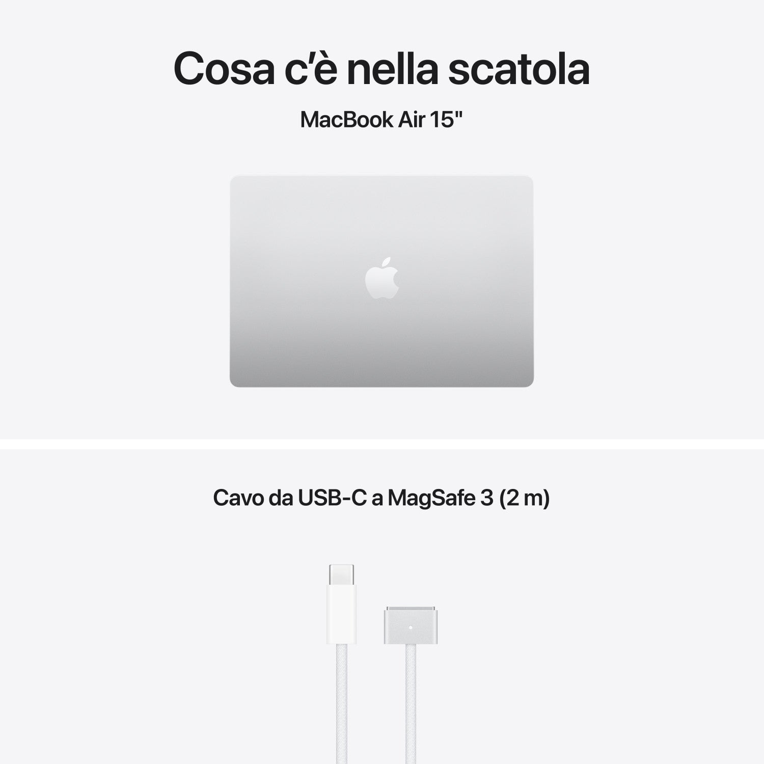 Apple MacBook Air 15" M5 chip 10 core CPU 10 core GPU, 16GB, 1TB SSD - Argento