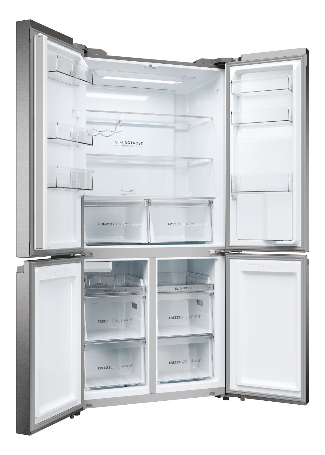 Haier Cube 90 Serie 5 HCR5919EHMP frigorifero side-by-side Libera installazione 525 L E Platino, Acciaio inox
