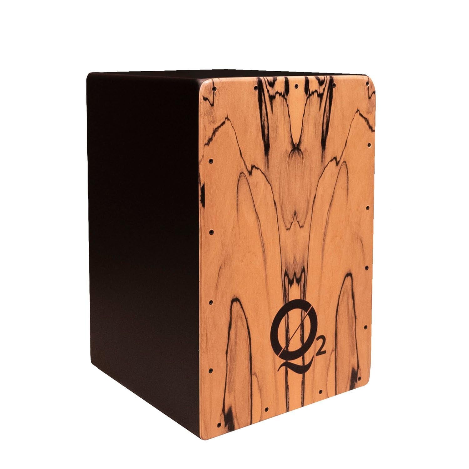 Oqan Q2 Cajon Flamenco Semi-Professionale Betulla 7mm Copertura Ebano Sistema ST2