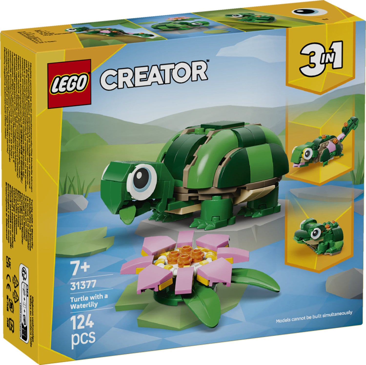 Set costruzioni LEGO 31377 CREATOR 3 IN 1 Tartaruga con fiore di ninfe