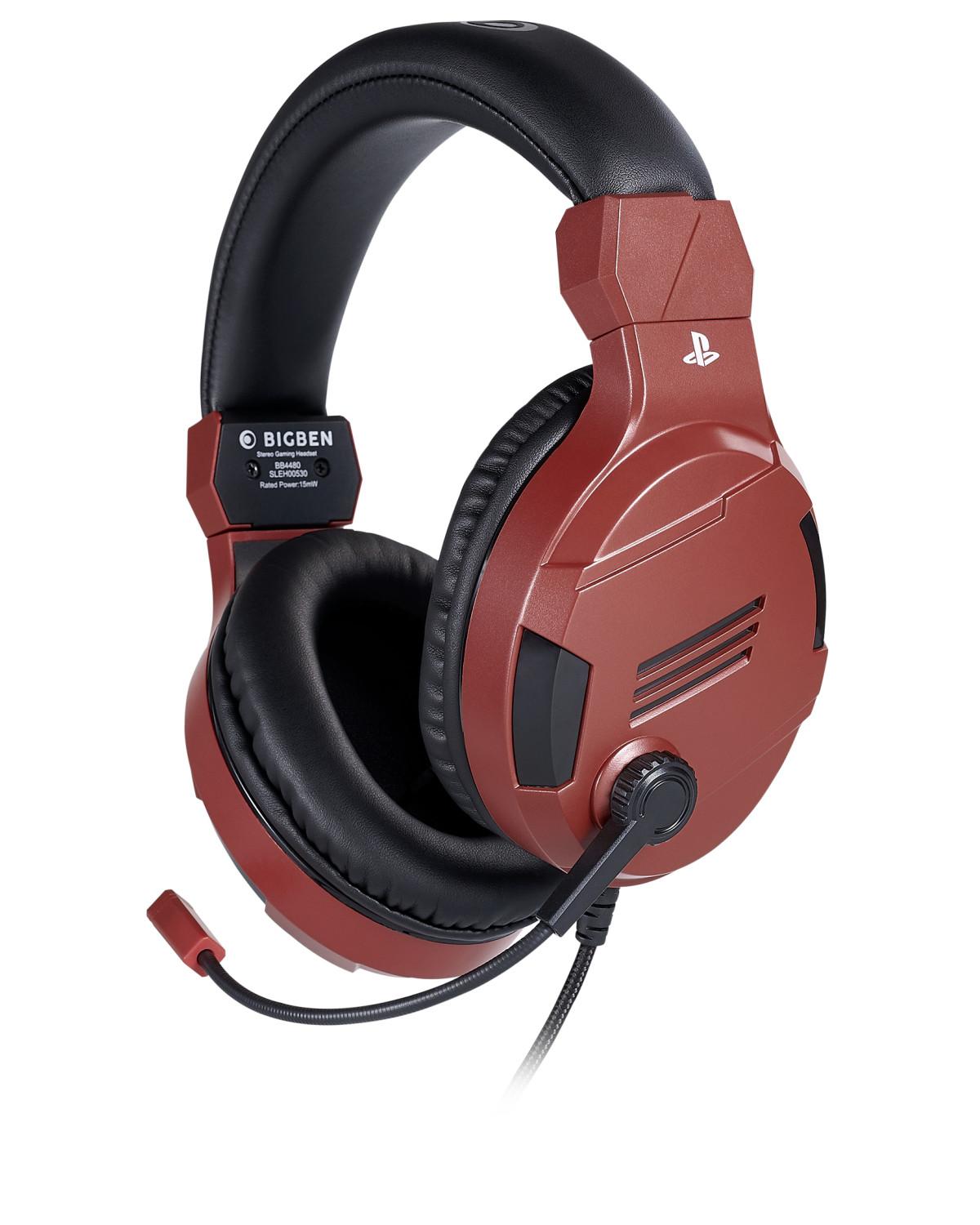 Bigben Interactive PS4OFHEADSETV3R cuffia e auricolare Cablato A Padiglione Giocare Rosso