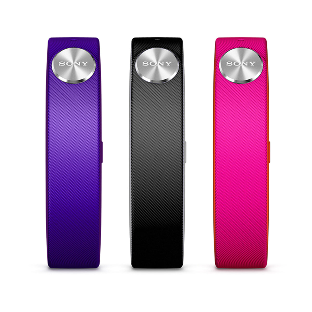 Sony SWR110 Pack Cinturini da Polso per Smartband SWR10 Taglia S Viola Nero Rosa