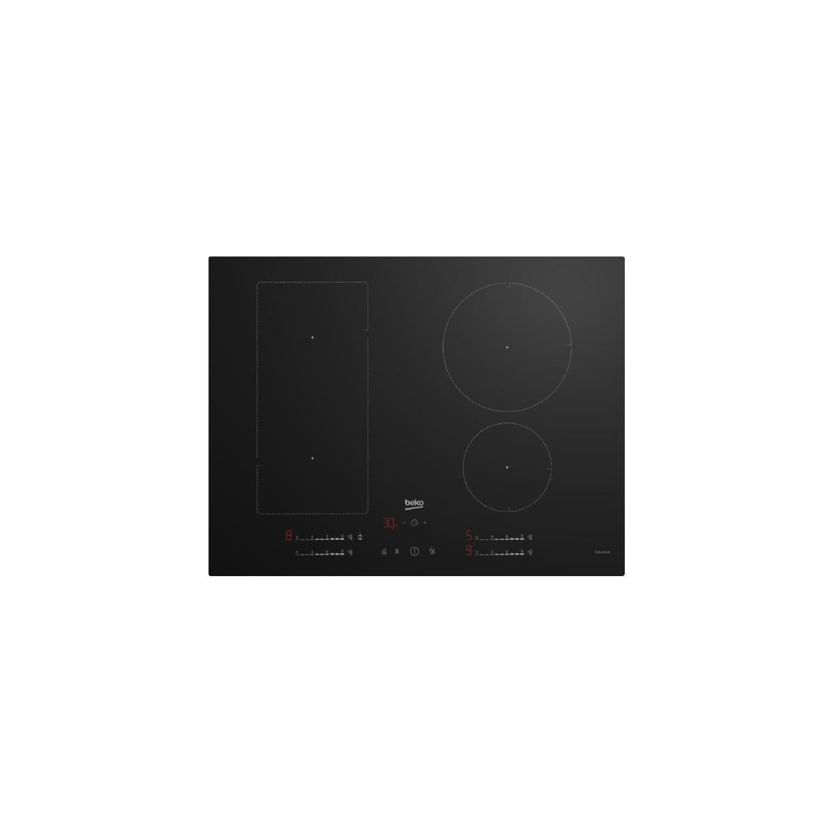 Beko HII74700UF Piano Cottura Da Incasso 70 cm a Induzione 4 Fornelli Nero