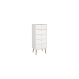 Tvilum Cassettiera Bodo 5 Cassetti Bianca 50x39x120 Cm
