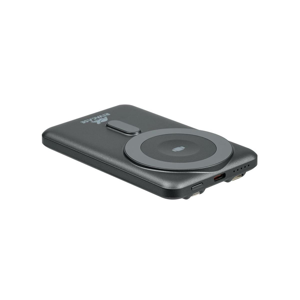 Rivacase VA2607 batteria portatile Polimeri di litio (LiPo) 5000 mAh Carica wireless Nero, Grigio
