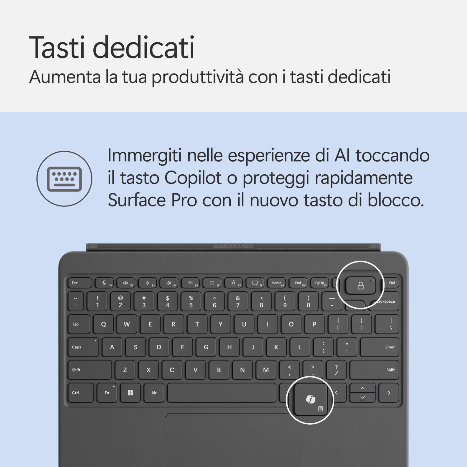 Microsoft Tastiera Surface Pro 12" con Slim Pen Ardesia