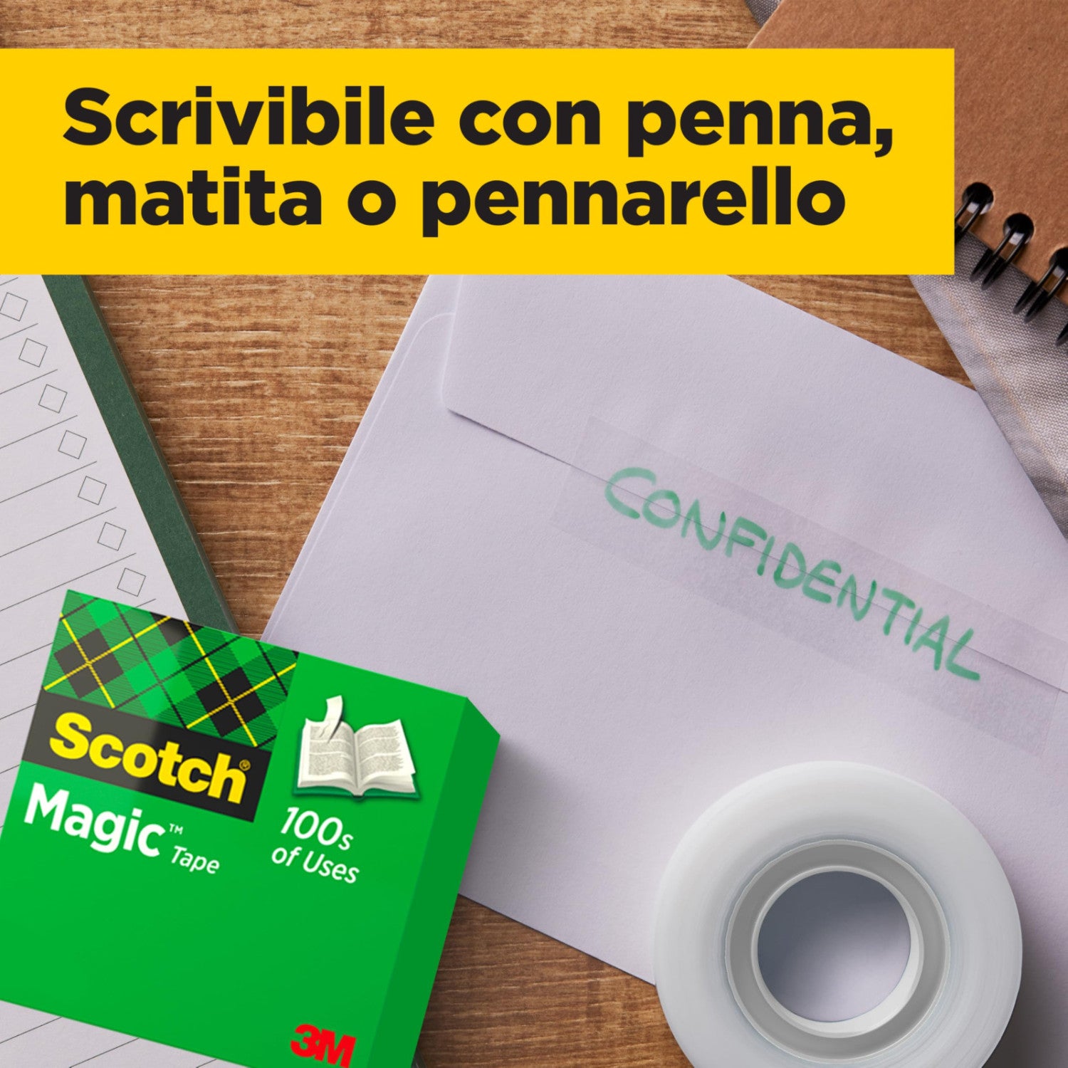 Scotch Magic 810 Nastro Adesivo Trasparente Opaco Scrivibile 19 mm x 33 m - Value Pack 24 Rotoli