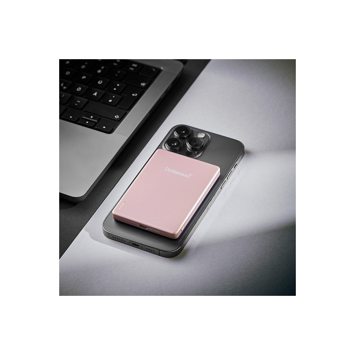 Intenso MW5000 Polimeri di litio (LiPo) 5000 mAh Carica wireless Rosa