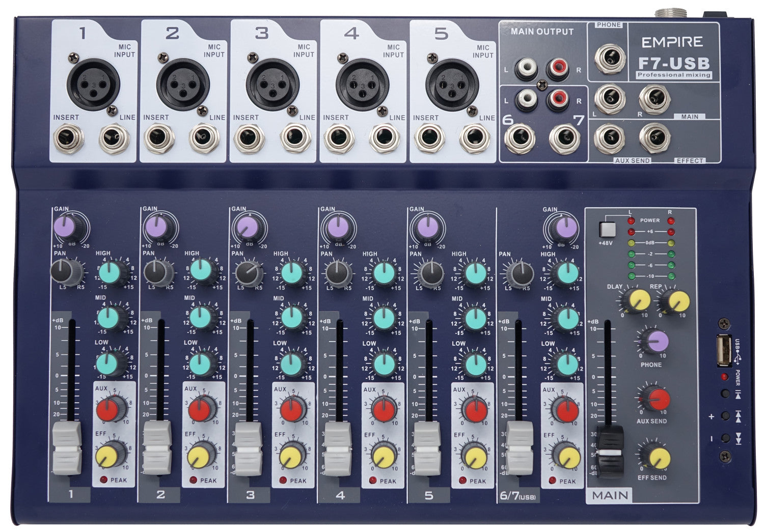 Empire Media F7-USB 7 canali Multicolore