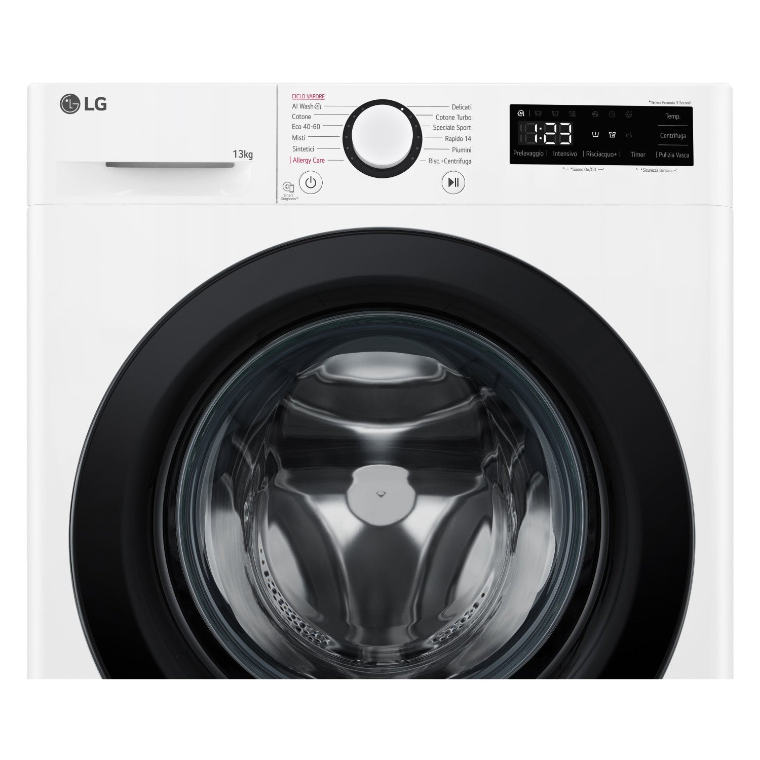 LG F4R3013NSWB Lavatrice 13kg AI DD, Classe A-20 , 1400 giri, Lavaggio a vapore