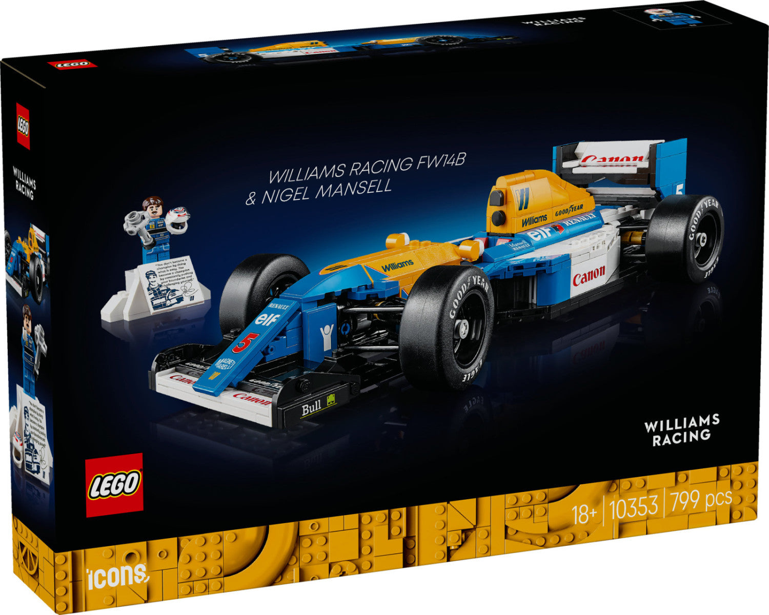 Lego Icons 10353 Williams Racing FW14B con Nigel Mansell