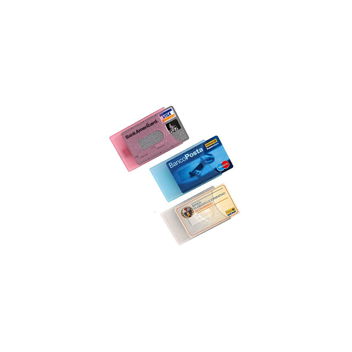 Viva Portacard Rigido 85x54 Mm ABS Trasparente CF50 - Confezione 50 Pezzi