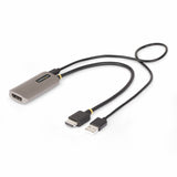 StarTech.com Cavo adattatore da HDMI a DisplayPort da 30 cm 8K 60Hz convertitore video attivo da HDMI 2.1 a DP 1.4 alimentato da bus USB con cavo incluso