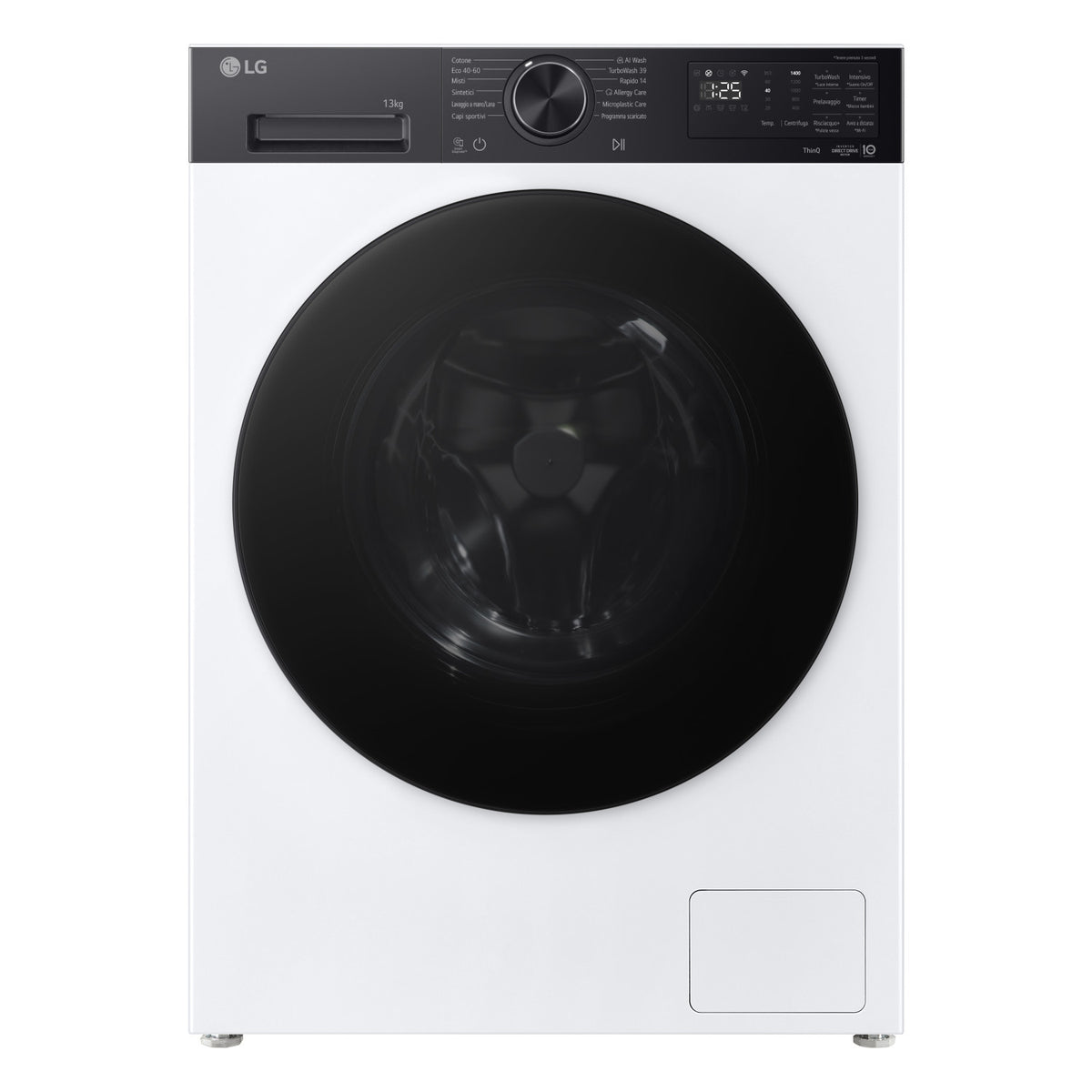 LG F4NX5013TKB Lavatrice intelligente 13 kg Classe A-40% Bianco/Nero