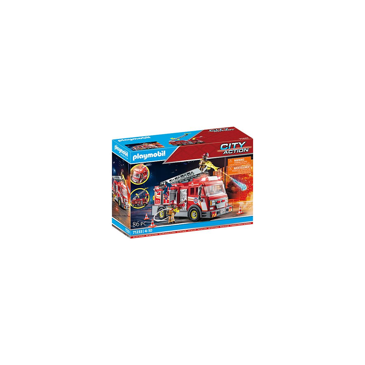 Playmobil 71233 City Action Fire Truck with Flashing Lights Camion Pompieri