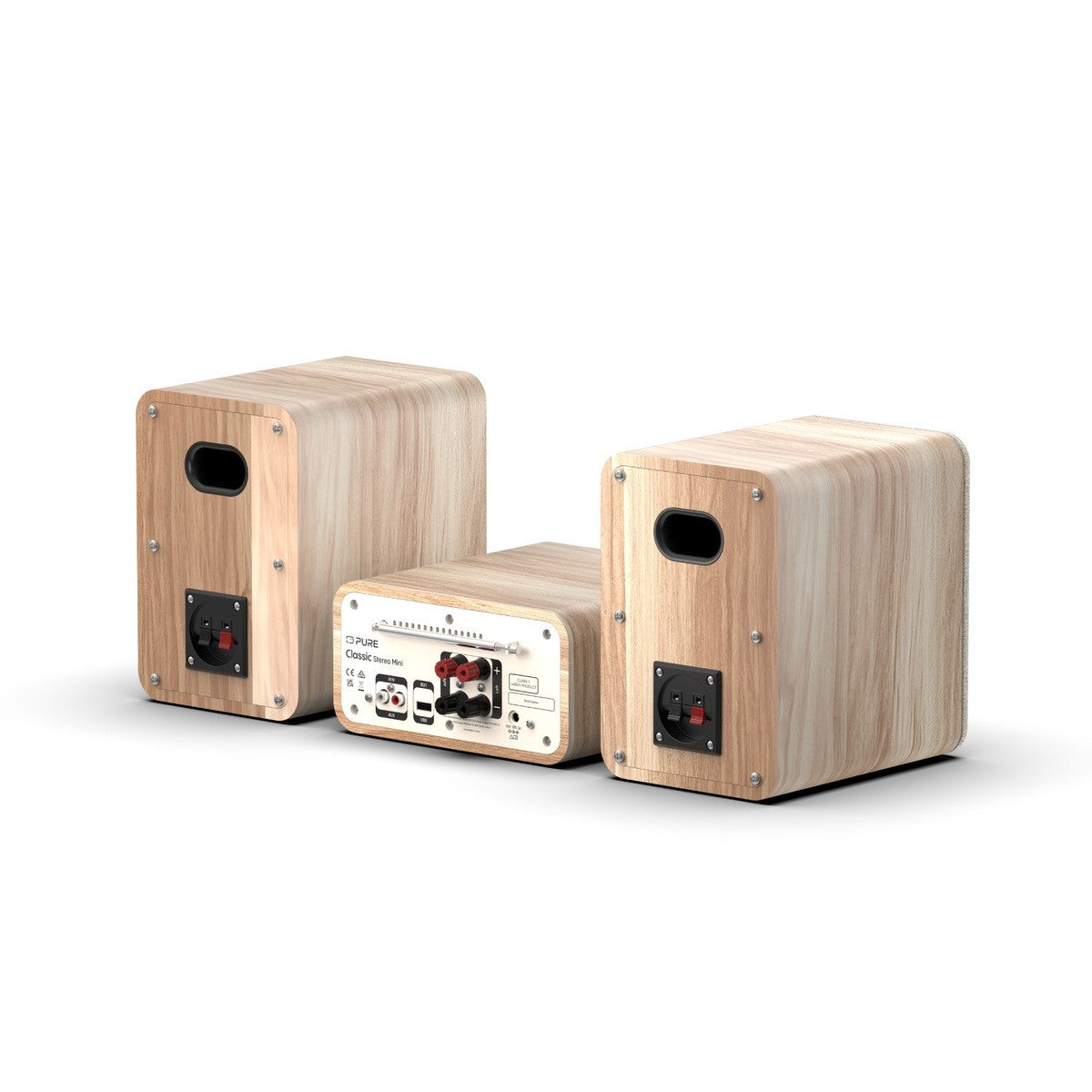 Pure Classic Stereo Mini Microsistema audio per la casa 40 W Quercia, Bianco