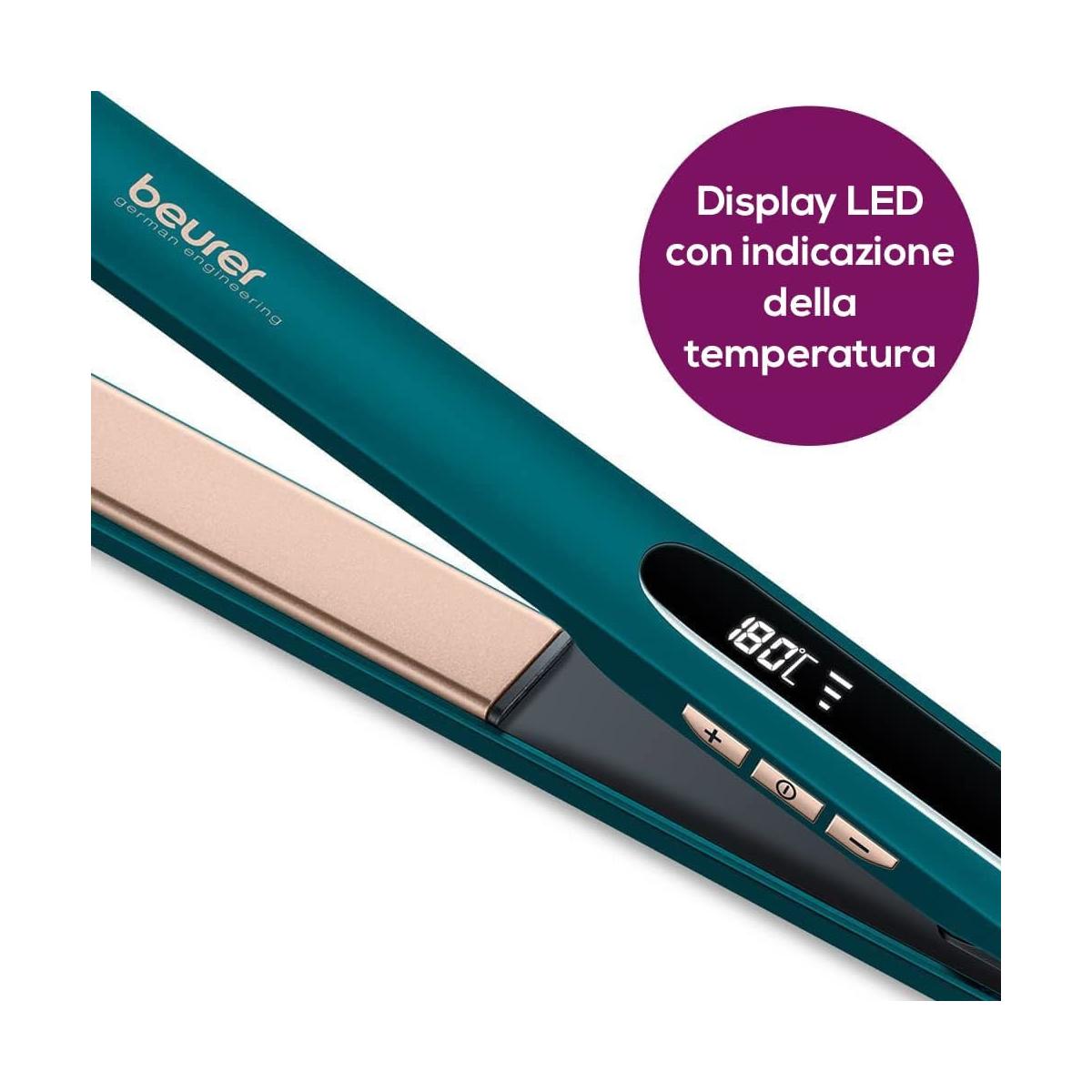 Beurer HS 50 Piastra per capelli Caldo Blu