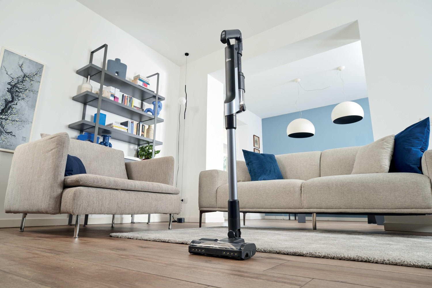 Hoover HF210HP 011 Aspirapolvere elettrica Batteria Secco EPA Senza sacchetto 1 L 165 W Grigio, Quarzo metallizzato