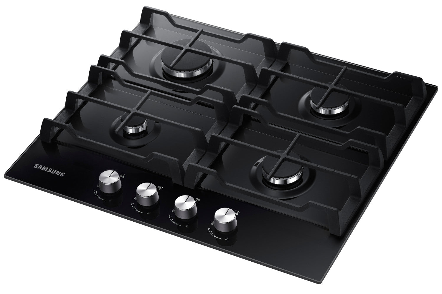 Piano Cottura Samsung NA64H3010AK da Incasso a Gas 4 Fornelli Vetro Nero