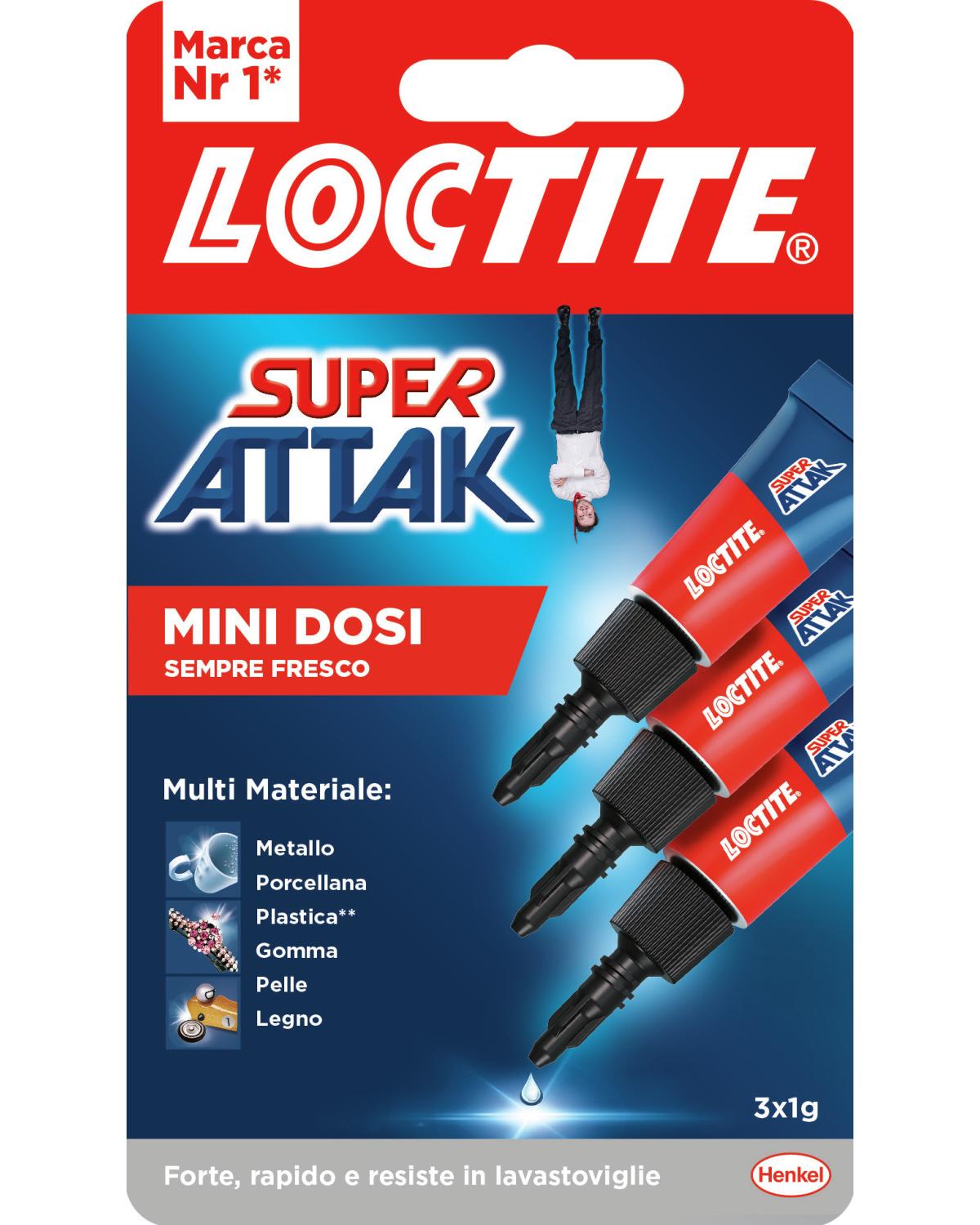 Loctite Super Attak Mini Dosi Liquido 3x1g