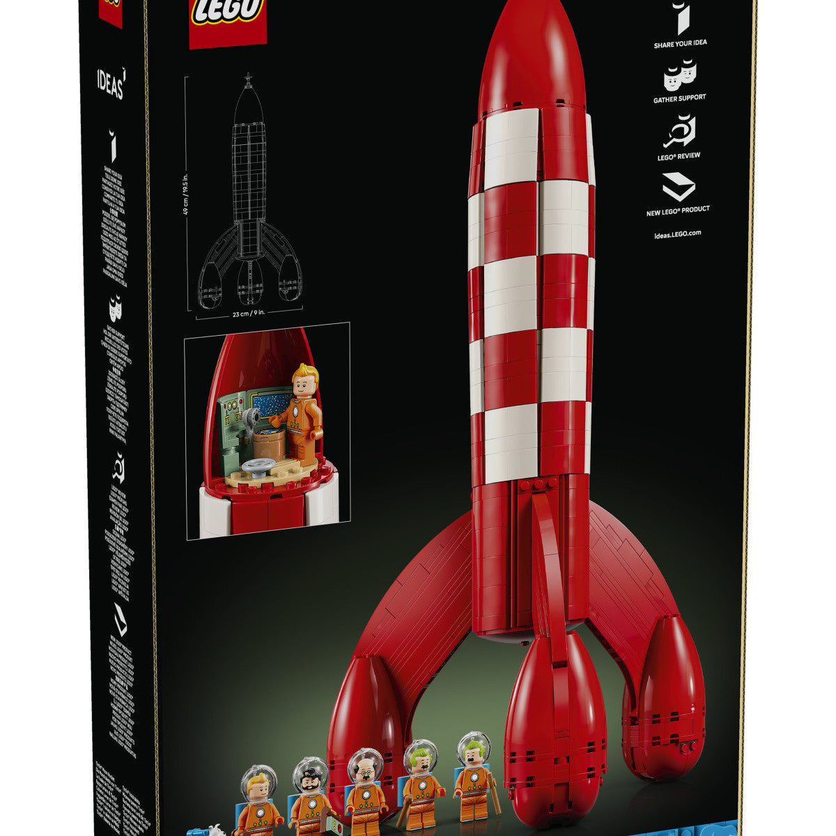 Lego Ideas 21367 Razzo Lunare Di Tintin, 1283 Pezzi, 5 Minifigure, 18