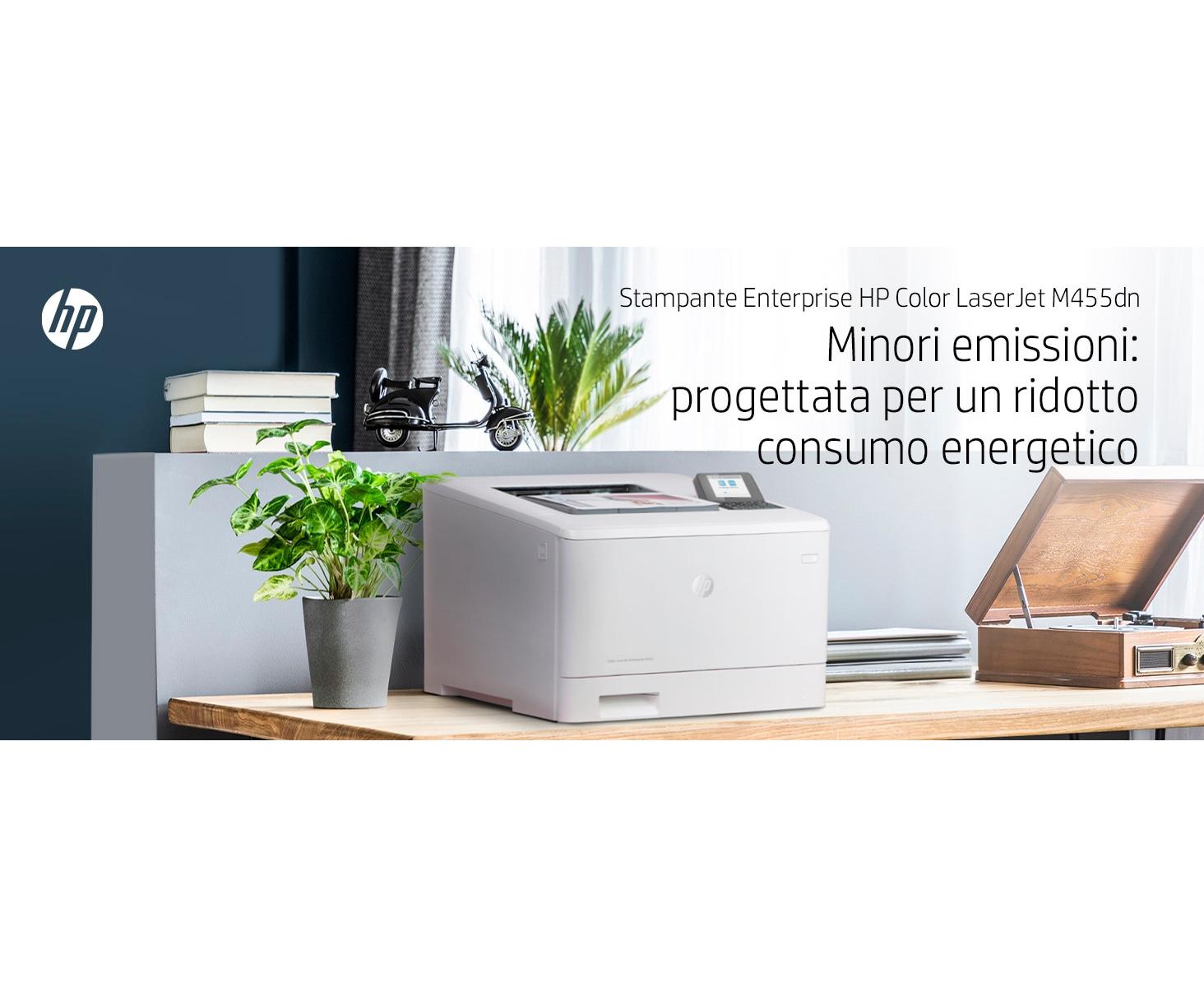 HP 3PZ95A Stampante Color LaserJet Enterprise M455dn a Colori 600x600 DPI A4 Bianco