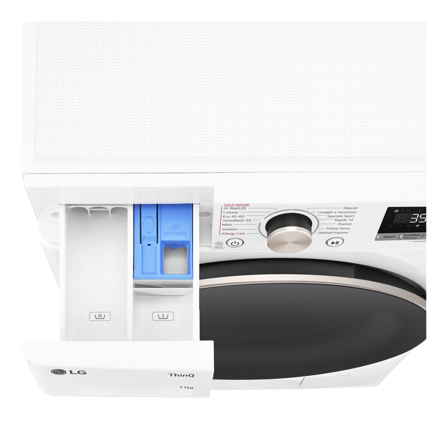LG F4R7011TSWG Lavatrice 11kg AI DD Classe A 1400 giri TurboWash Vapore Bianco