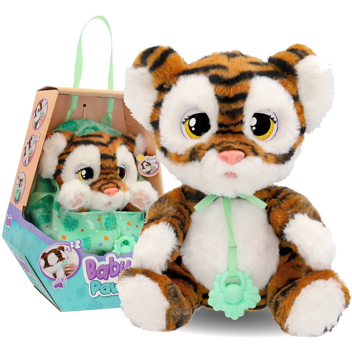 Peluche Imc Toys 927650 BABY PAWS Tigre sonoro con bag