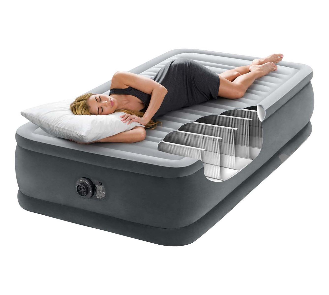 Intex DuraBeam Comfort Plush Elevated Materasso singolo Grigio chiaro Unisex