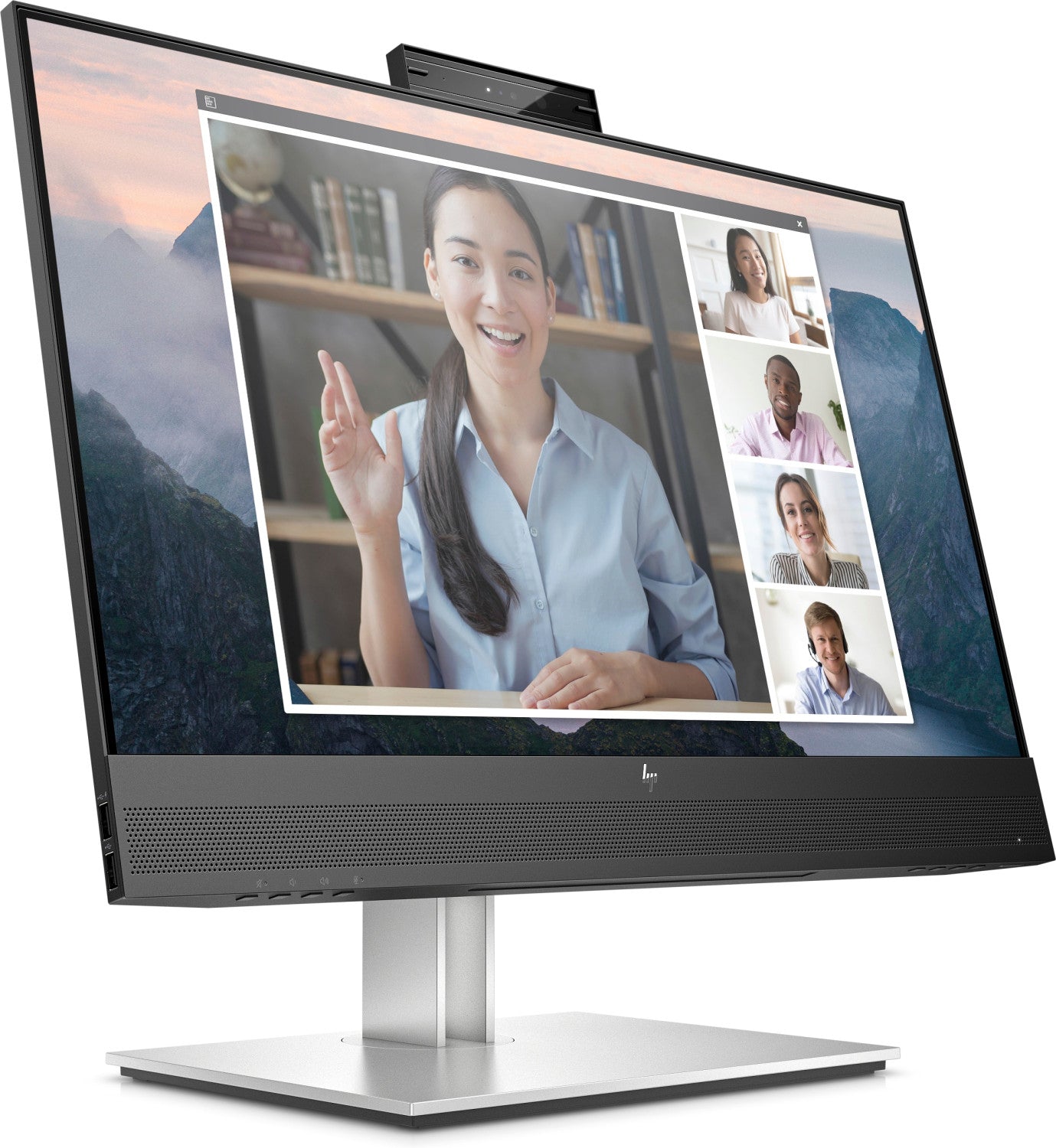 HP E24mv G4 FHD Conferencing Monitor Monitor PC 60,5 cm (23.8pollici) 1920 x 1080 Pixel Full HD Nero, Argento