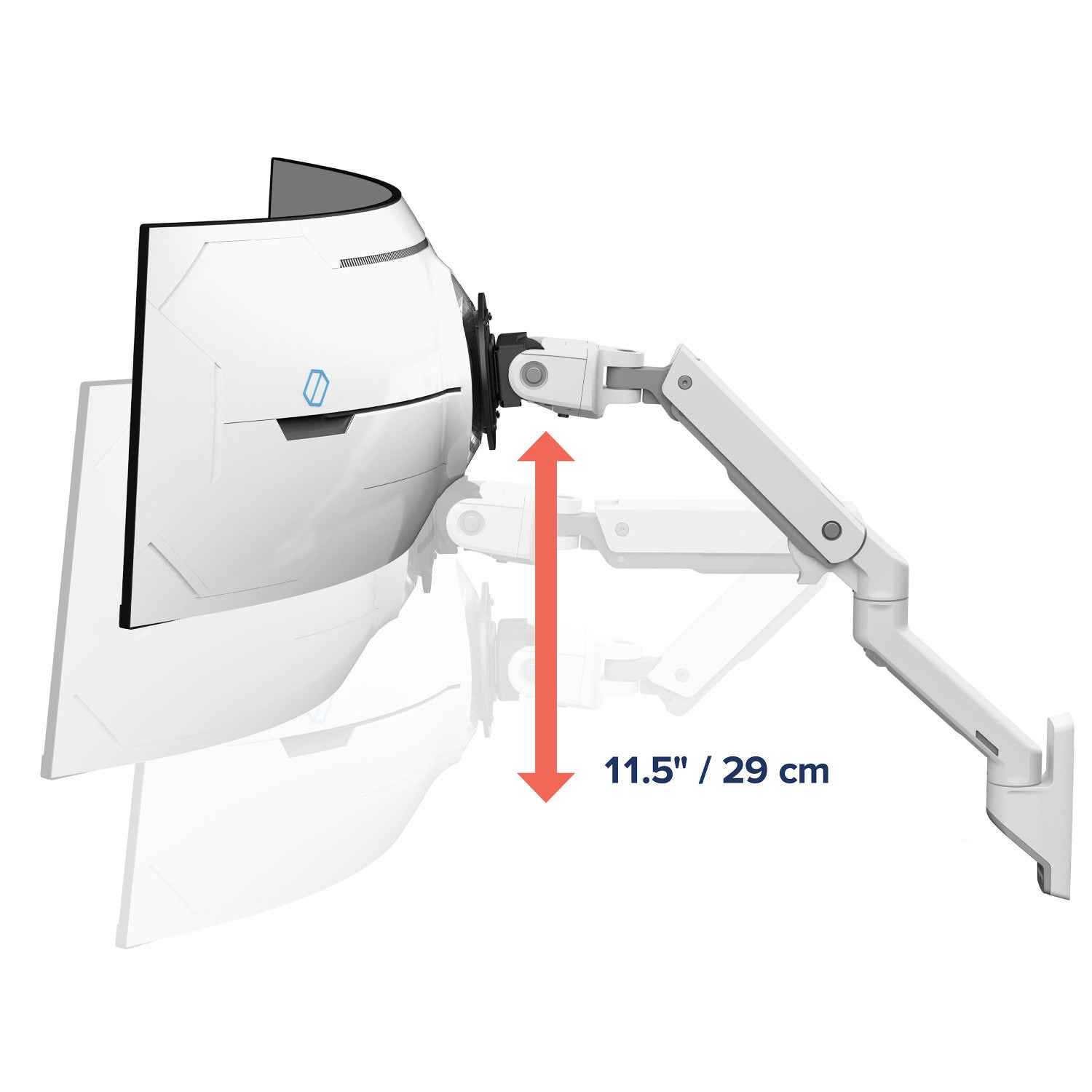 Ergotron HX Series HX ARM WITH VERY HEAVY DUTY PIVOT WALL 144,8 cm (57 pollici) Parete