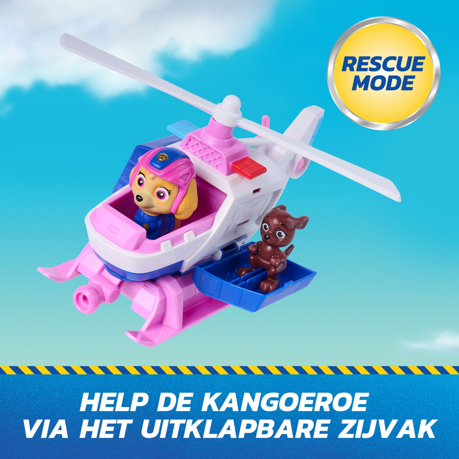 PAW Patrol : Search Rescue, Elicottero di Salvataggio di Skye con 2 Personaggi, Elicottero Giocattolo a Retrocarica, Giocattoli per Bambini e Bambine, 3 Anni