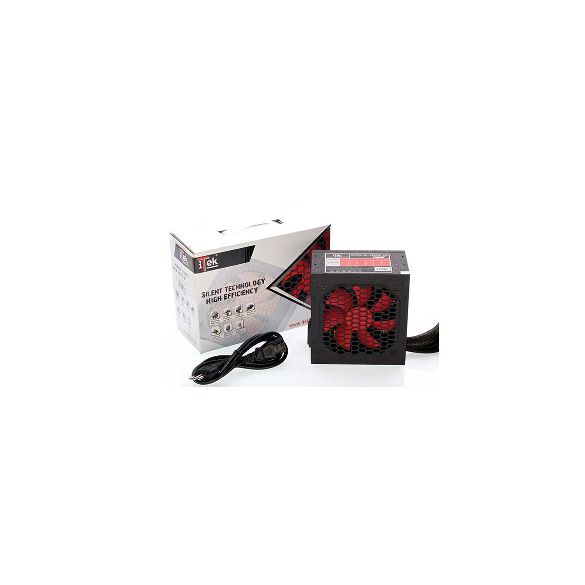 itek DESERT 650 alimentatore per computer 650 W 20 4 pin ATX ATX Nero, Rosso