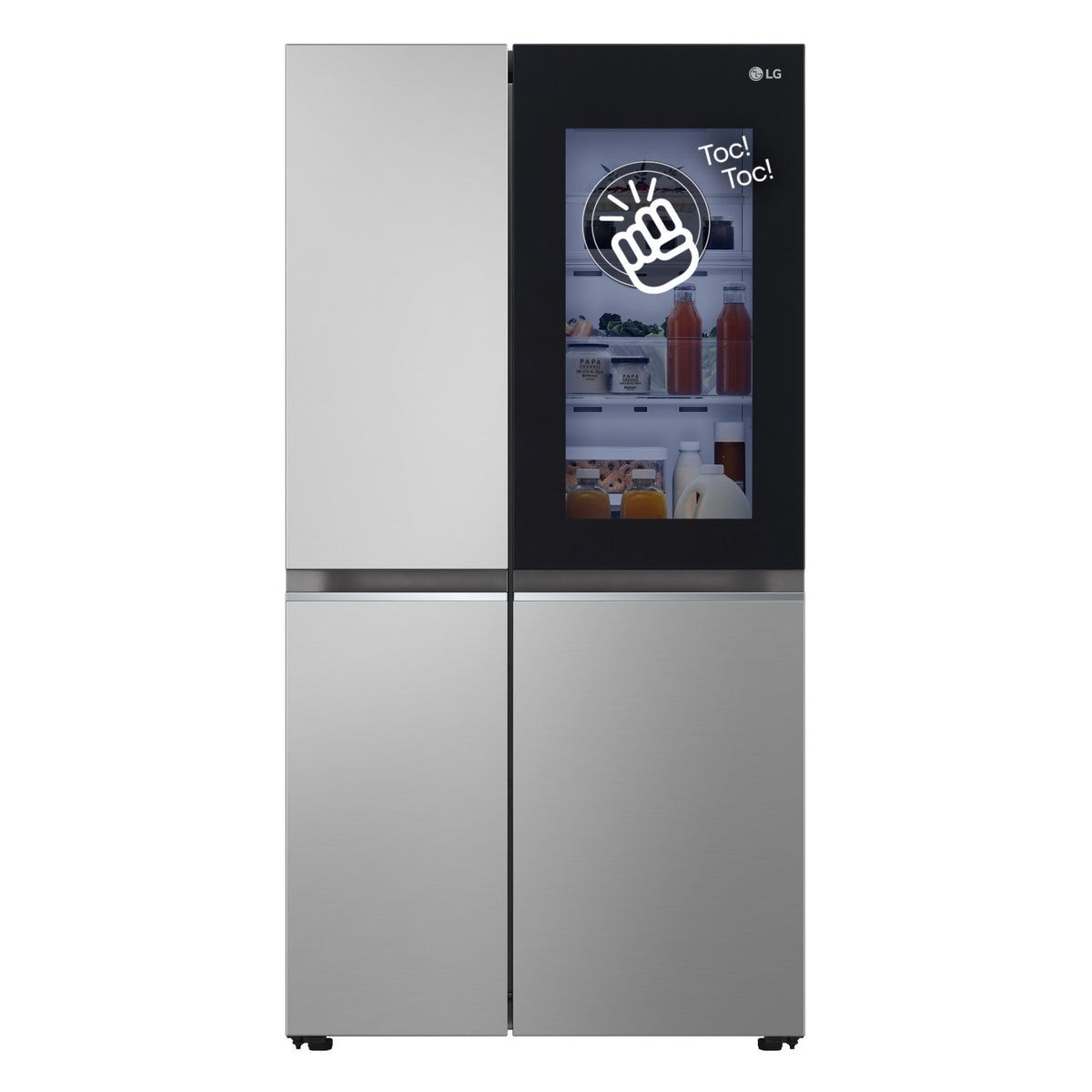 LG InstaView GSVV80PYLL frigorifero side-by-side Libera installazione 655 L E Argento