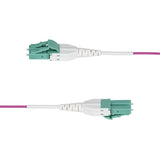 StarTech.com Cavo in fibra ottica multimodale da 5m LC a LC (UPC) OM4 Viola Erica, 50/125 µm, 40G/100G, LOMMF/VCSEL, cavo in fibra Uniboot, certificato OFNR Riser