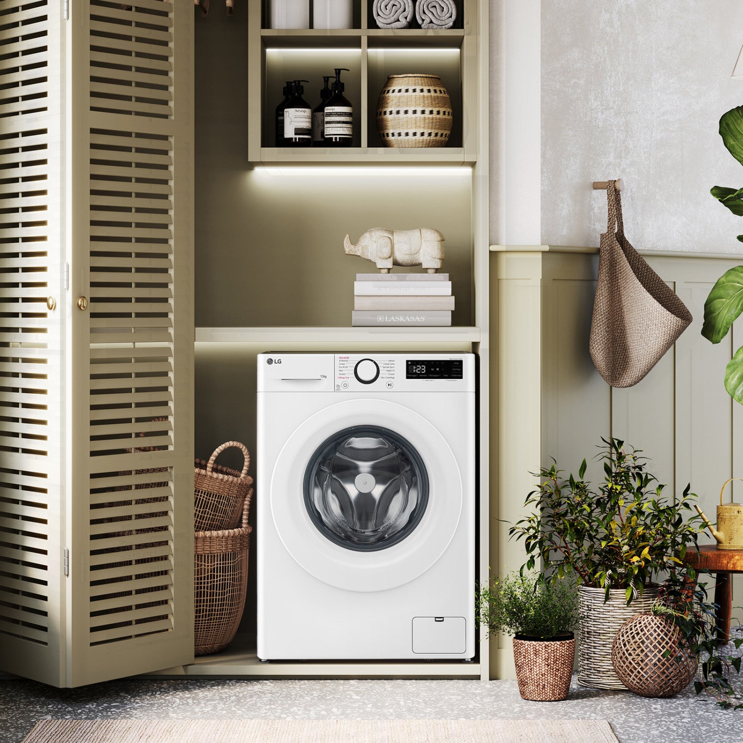 LG F4R3013NSWW Lavatrice 13kg AI DD, Classe A-20 , 1400 giri, Lavaggio a vapore