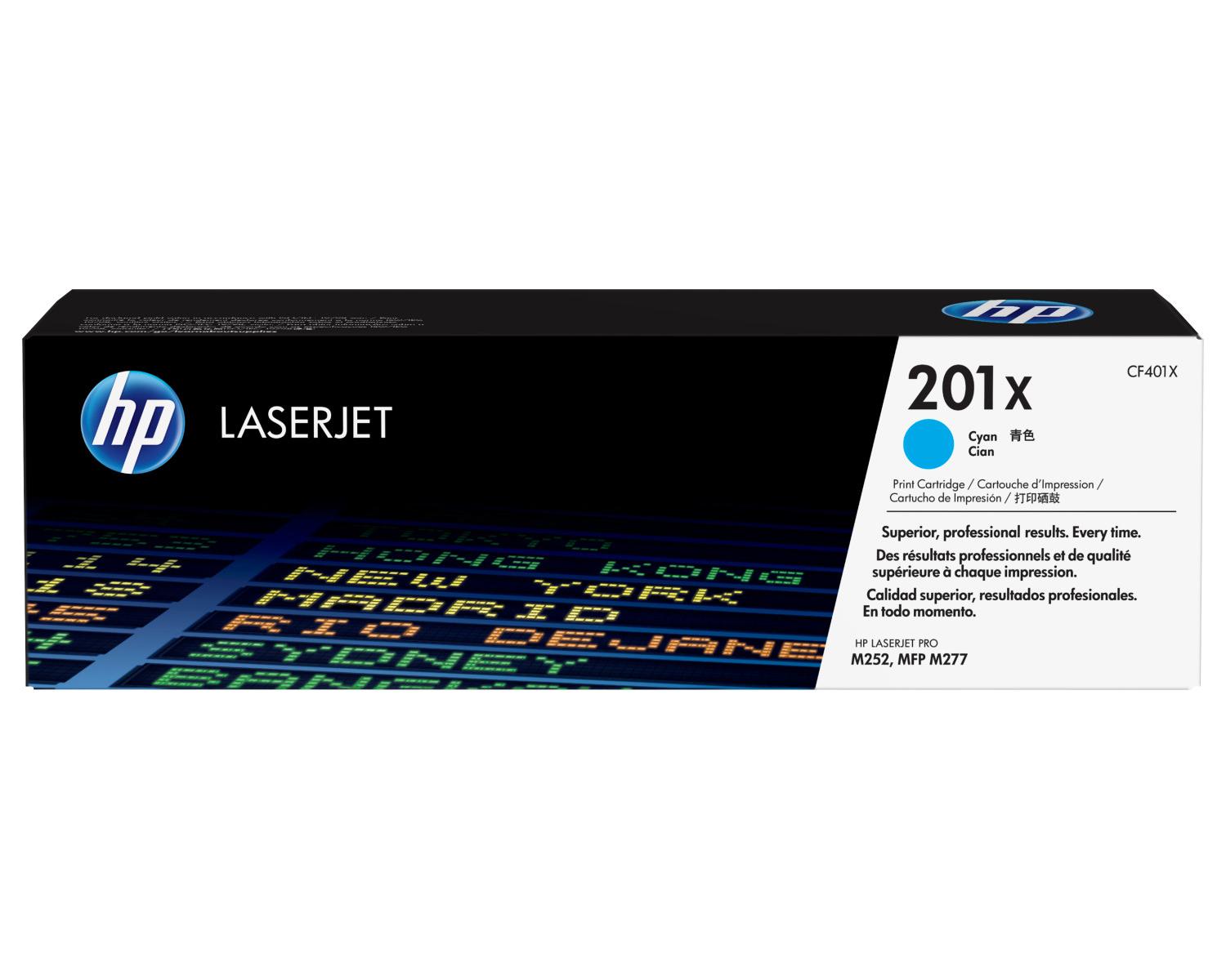 HP 201X High Yield Cyan Original LaserJet Toner Cartridge cartuccia toner 1 pz