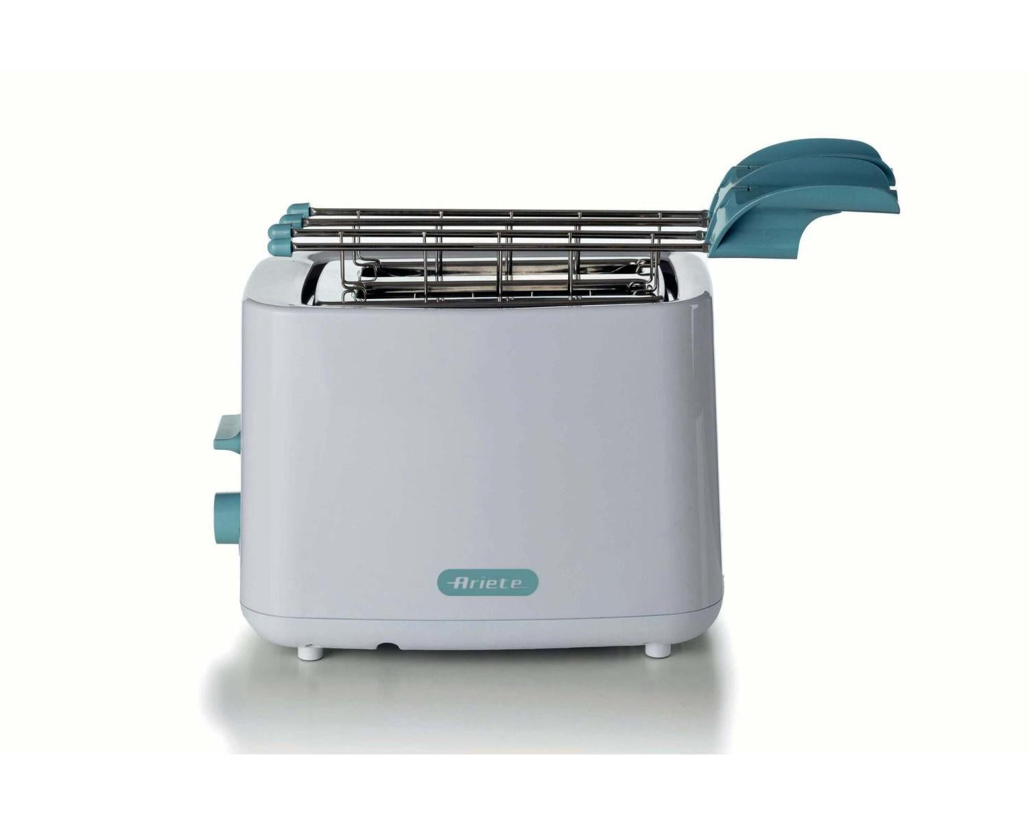 Ariete 157 Tostapane Breakfast 760W 2 Fette di Pane Pinze Acciaio Inox 7 Livelli Bianco